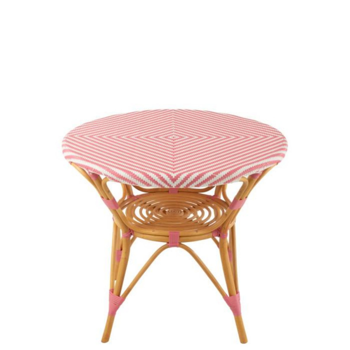 Paris Prix Table à Manger en Rotin  Danial  90cm Rose