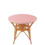 Voir la diapositive 2 : Paris Prix Table à Manger en Rotin  Danial  90cm Rose