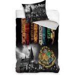 Home collection Parure housse de couette 140x200cm 100%coton 57fils harry potter ecole
