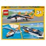Voir la diapositive 9 : LEGO Creator 31126 - L&rsquo;Avion Supersonique, Jouet 3 en 1 Hélicoptère Bateau Avion