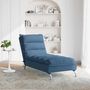 Voir la diapositive 3 : VIDAXL Chaise longue de massage avec coussins bleu tissu