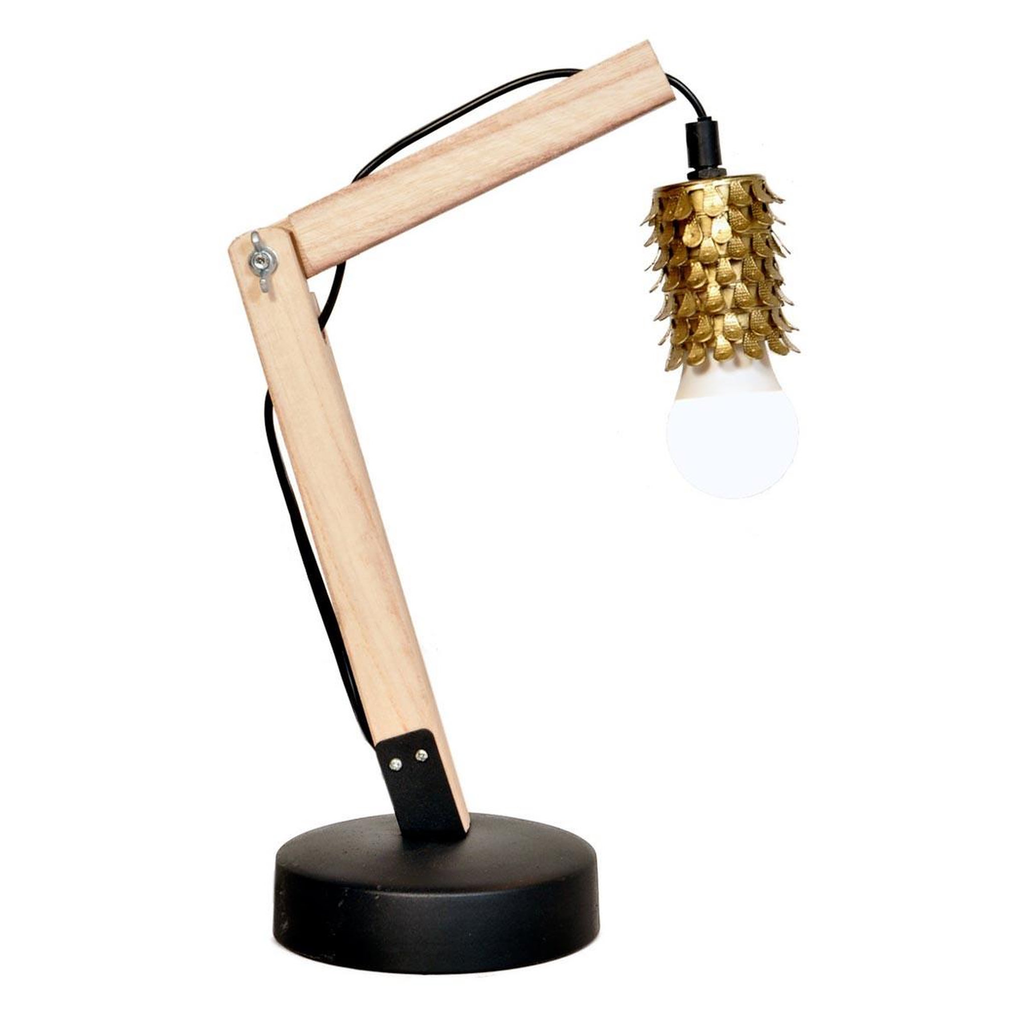 Paris Prix Lampe de Bureau en Bois  Rossa IV  38cm Naturel