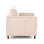 Voir la diapositive 4 : LISA DESIGN Jake - fauteuil en tissu velours relief - pieds en bois foncé