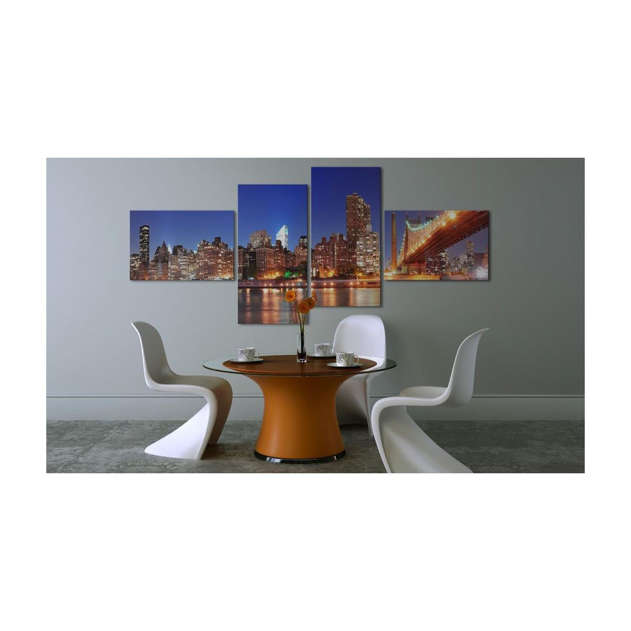 Voir la diapositive 2 : Paris Prix Tableau Imprimé  Panorama de Nuit New York