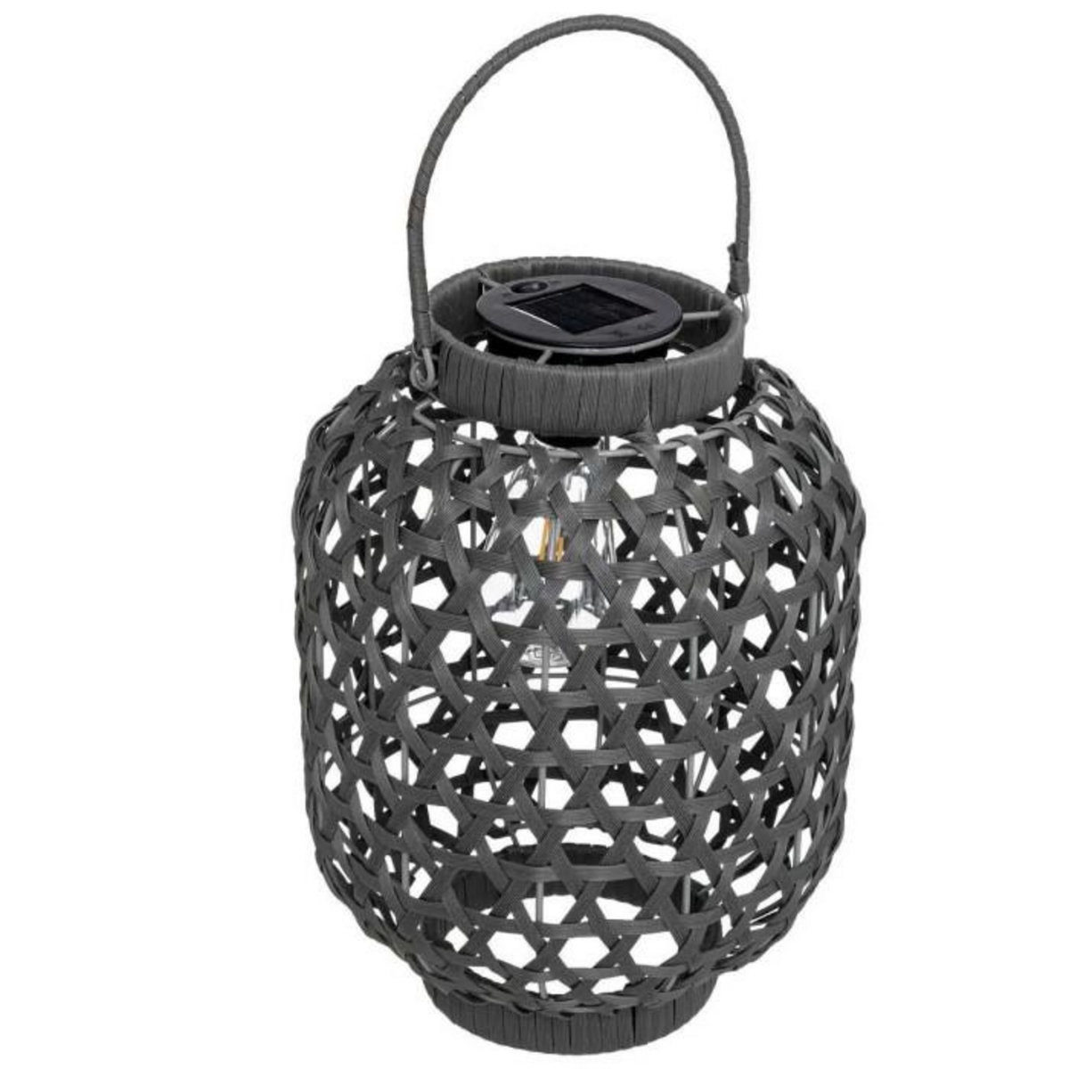 ATMOSPHERA Lampe à Poser Solaire  Tola  32cm Gris Galet