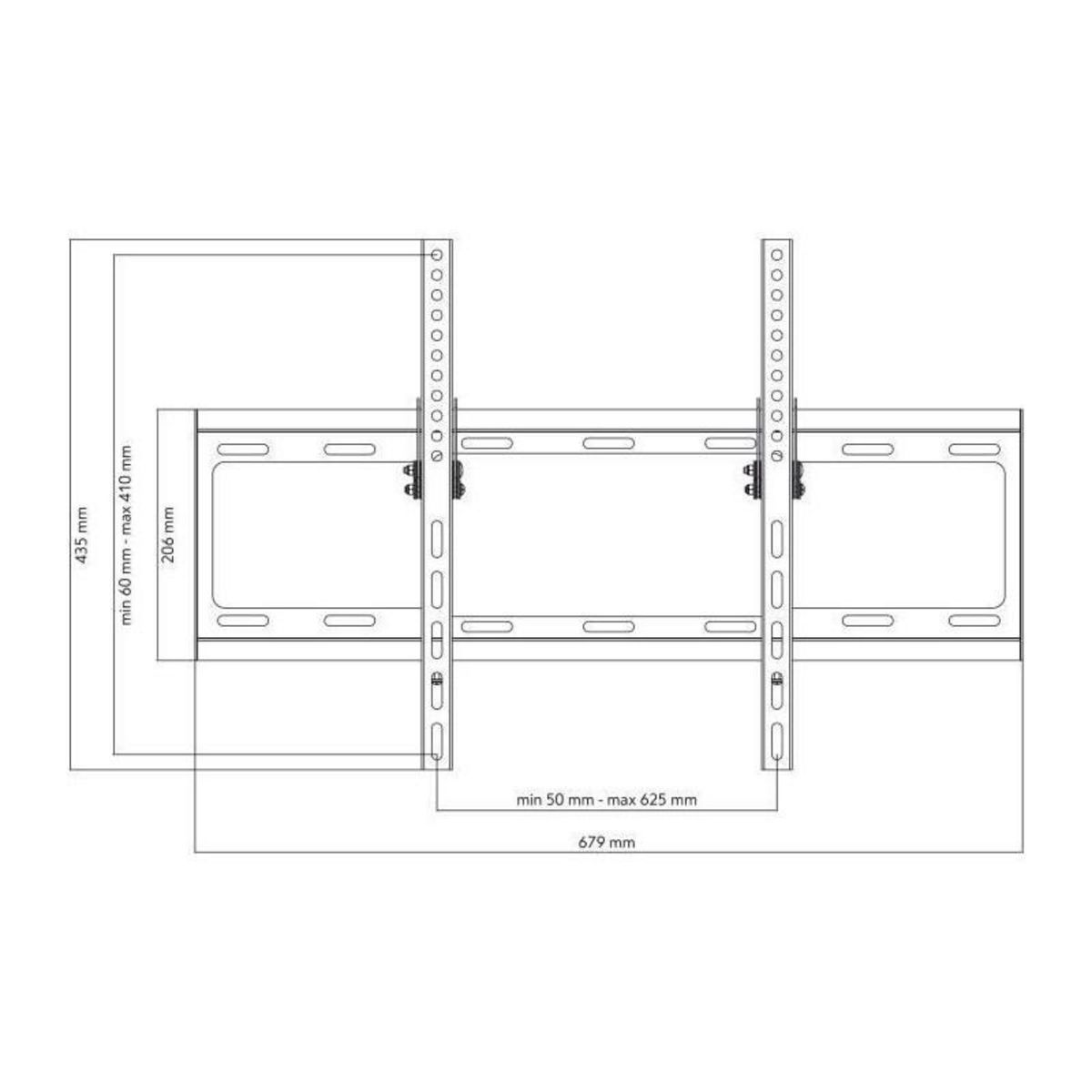 ONEFORALL1 ONE FOR ALL WM2621 - Support mural avec reglage dinclinaison de 15 pour TV de 32 a 84 81 a 213cm - Noir