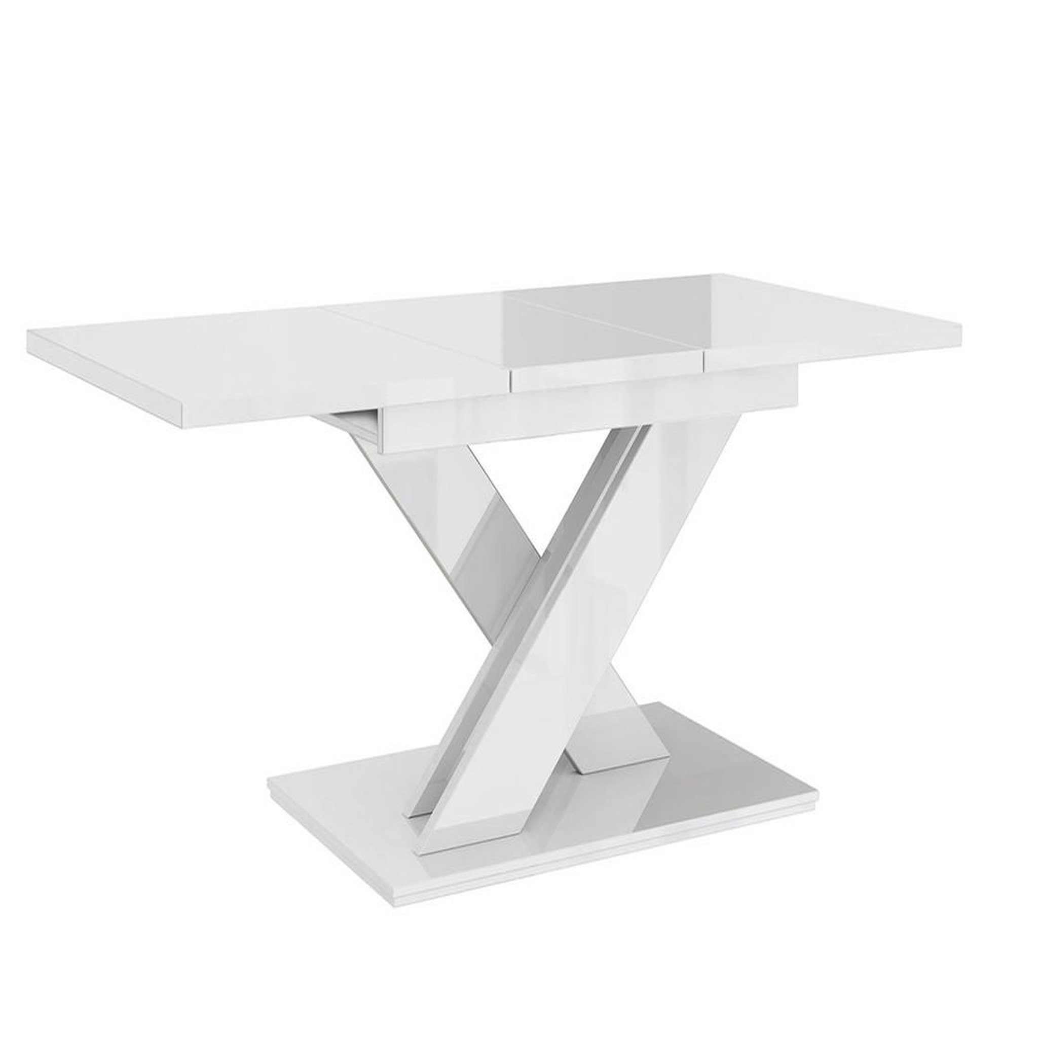 Voir la diapositive 6 : BEST MOBILIER Buriti - table à manger extensible - blanche - 4 à 6 personnes