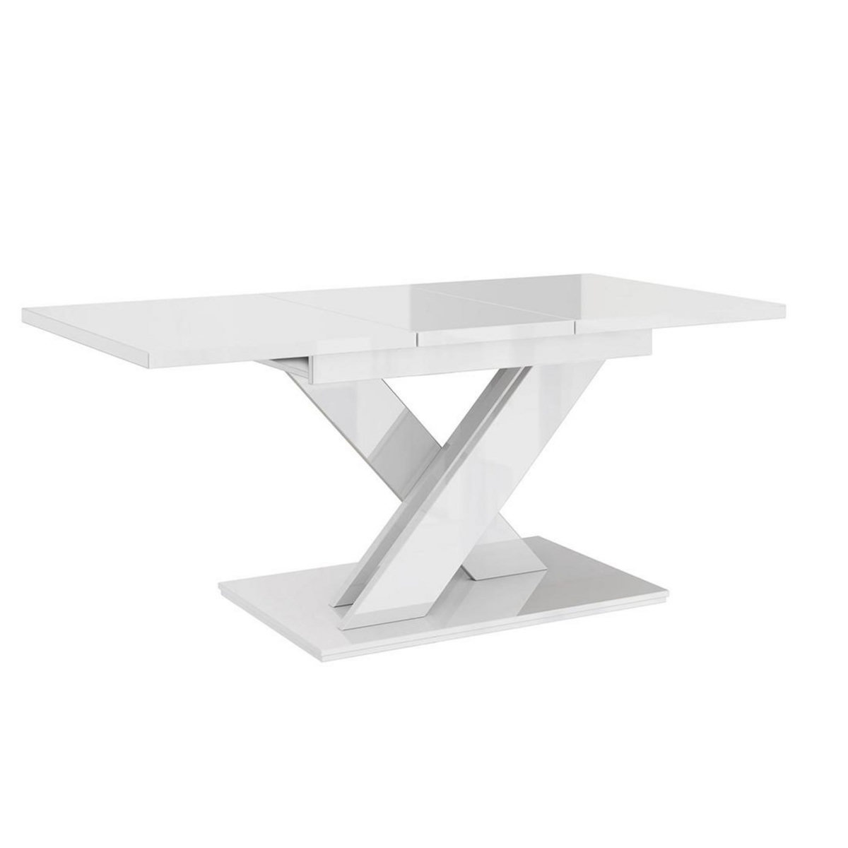 BEST MOBILIER Buriti - table à manger extensible - blanche - 4 à 6 personnes