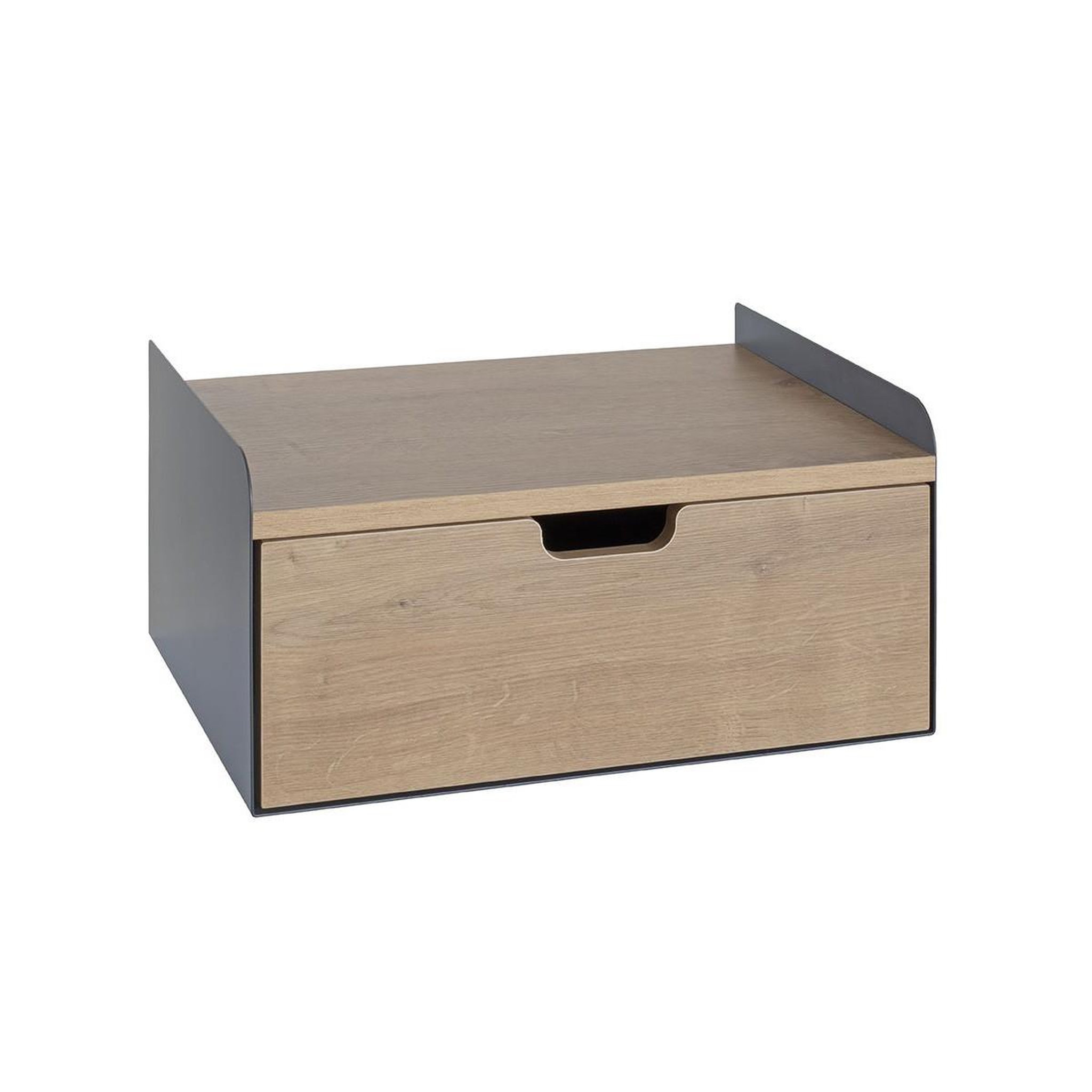 Paris Prix Étagère murale avec tiroir  korfu  40cm anthracite & chêne
