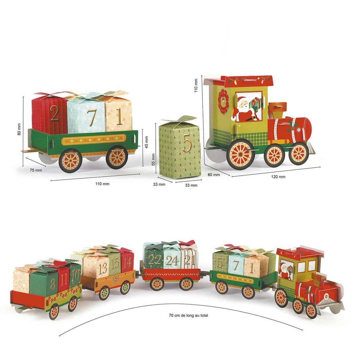 Graine créative Calendrier de l'avent petit train à construire