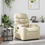 Voir la diapositive 1 : VIDAXL Fauteuil inclinable de massage Creme Similicuir