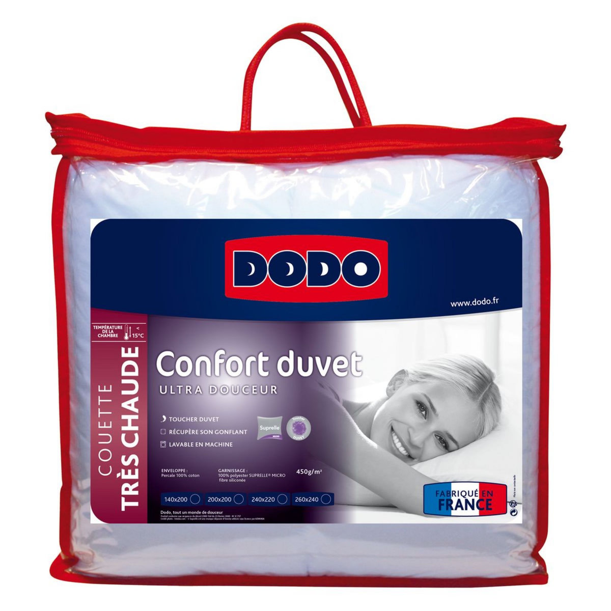 DODO Couette très chaude Suprelle Micro 450 g/m² CONFORT DUVET