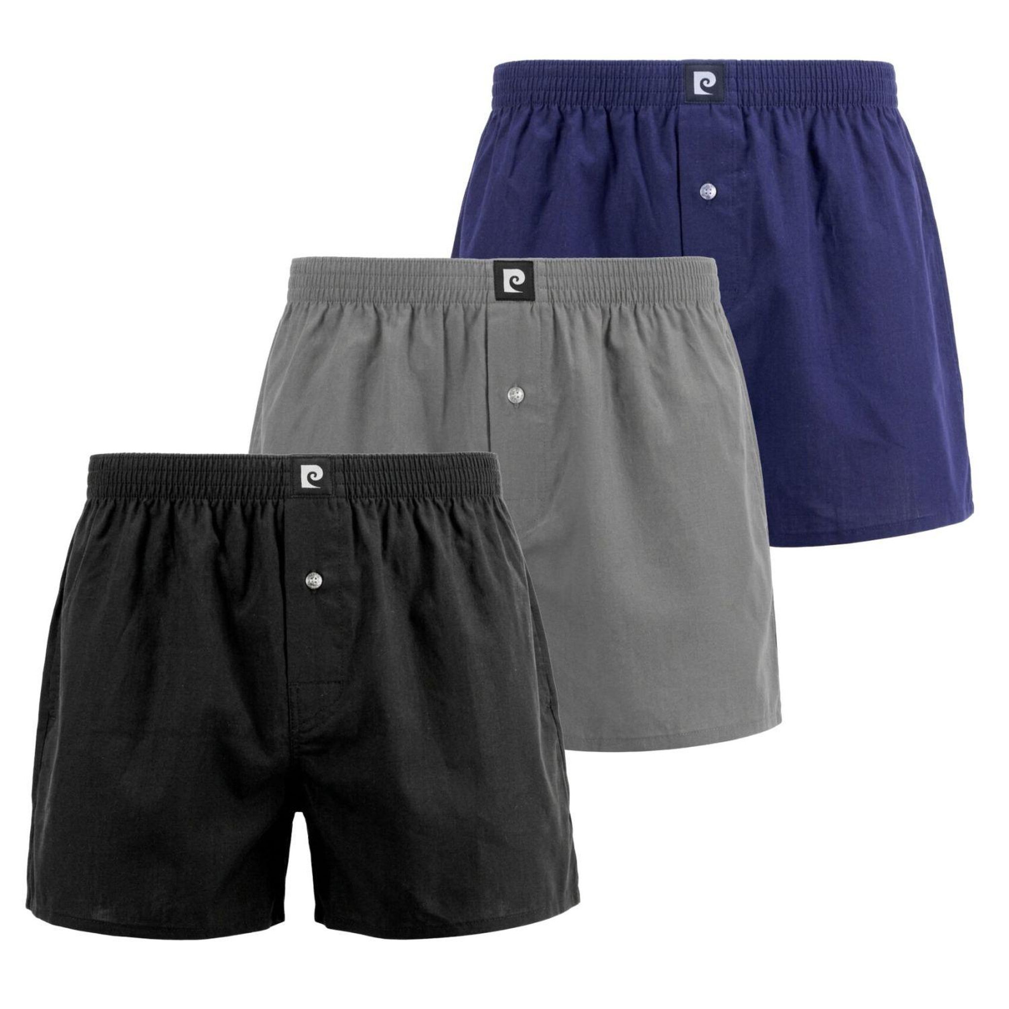Voir la diapositive 1 : PIERRE CARDIN Lot de 3 boxers homme  en coton