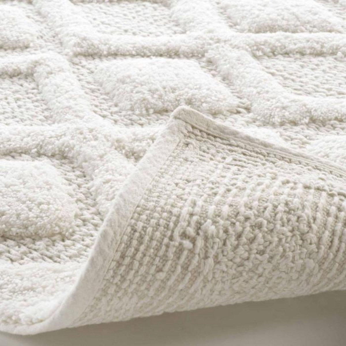 Paris Prix Tapis de Bain Jacquard  Nemesis  50x80cm Blanc