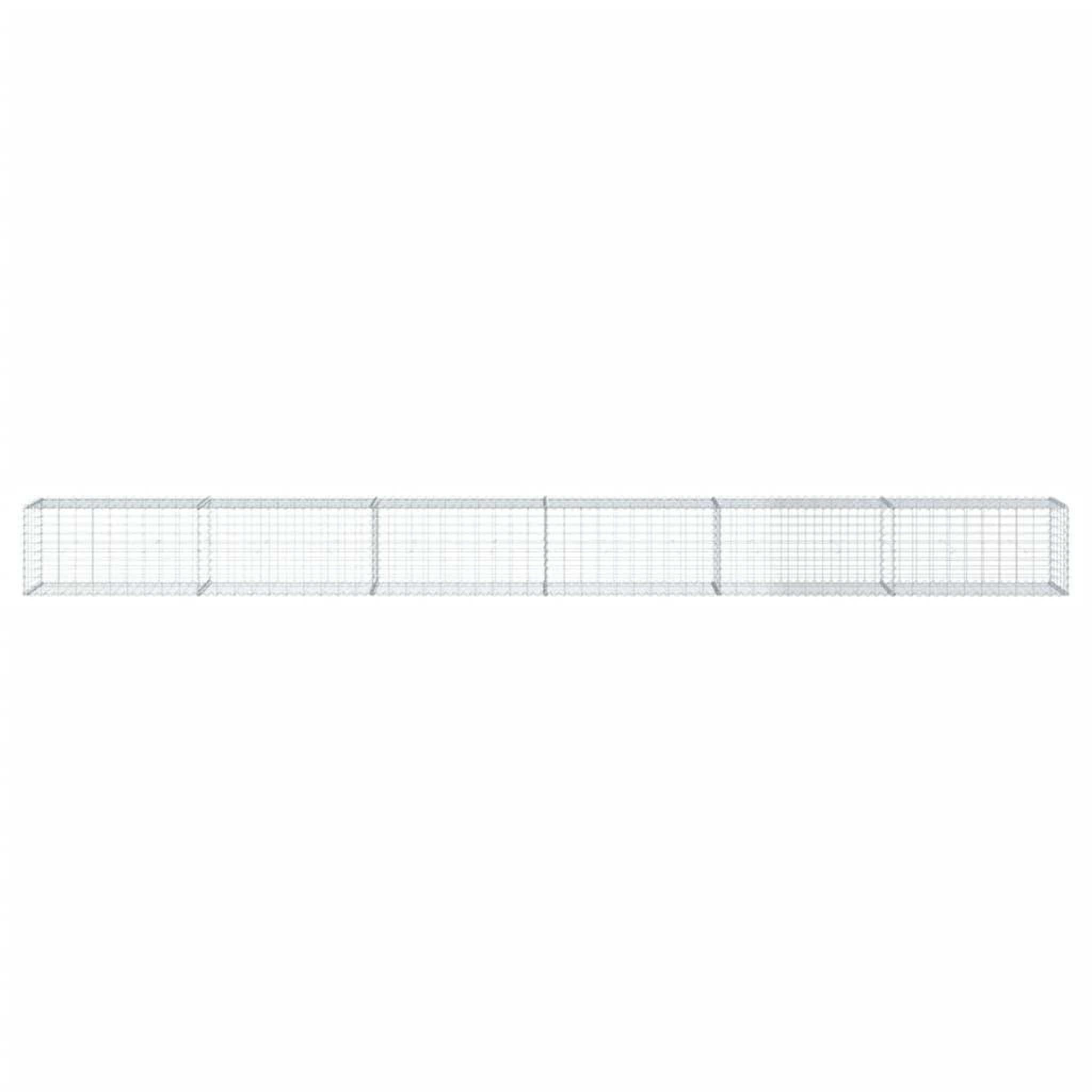 Voir la diapositive 3 : VIDAXL Panier gabion avec couvercle 600x50x50 cm fer galvanise