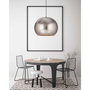 Voir la diapositive 2 : Paris Prix Lampe Suspension Design  Fabricia  47cm Argent