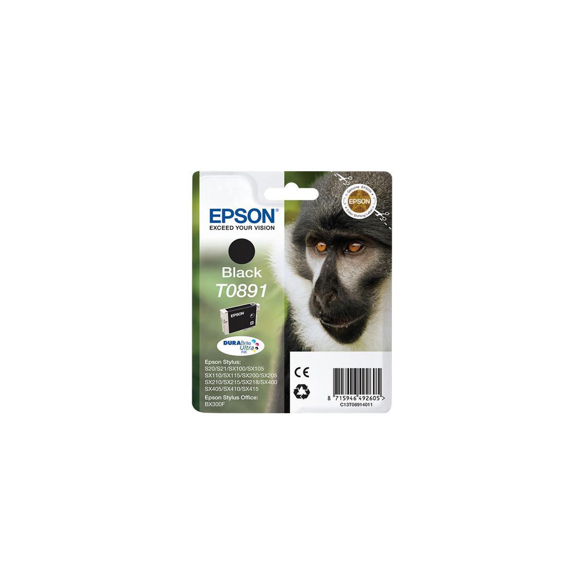 Voir la diapositive 2 : Epson Epson T0891 Singe Cartouche dencre Noir