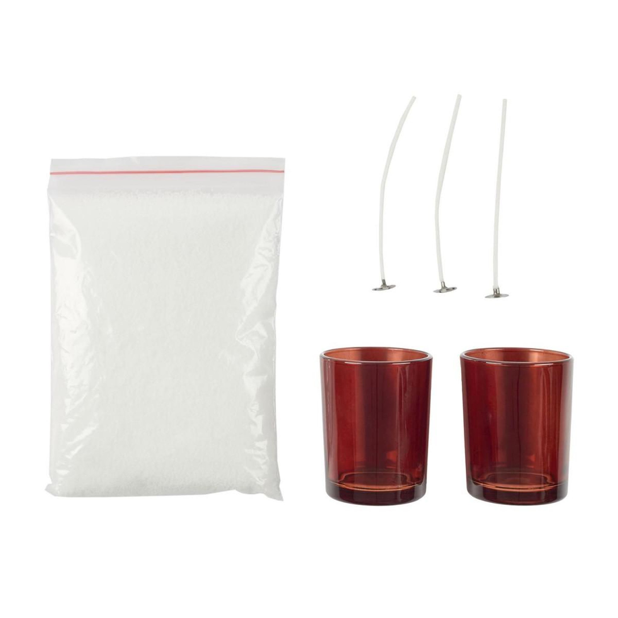 Voir la diapositive 3 : The Home Deco Factory Lot de 2 bougies à confectionner  diy  6cm marron