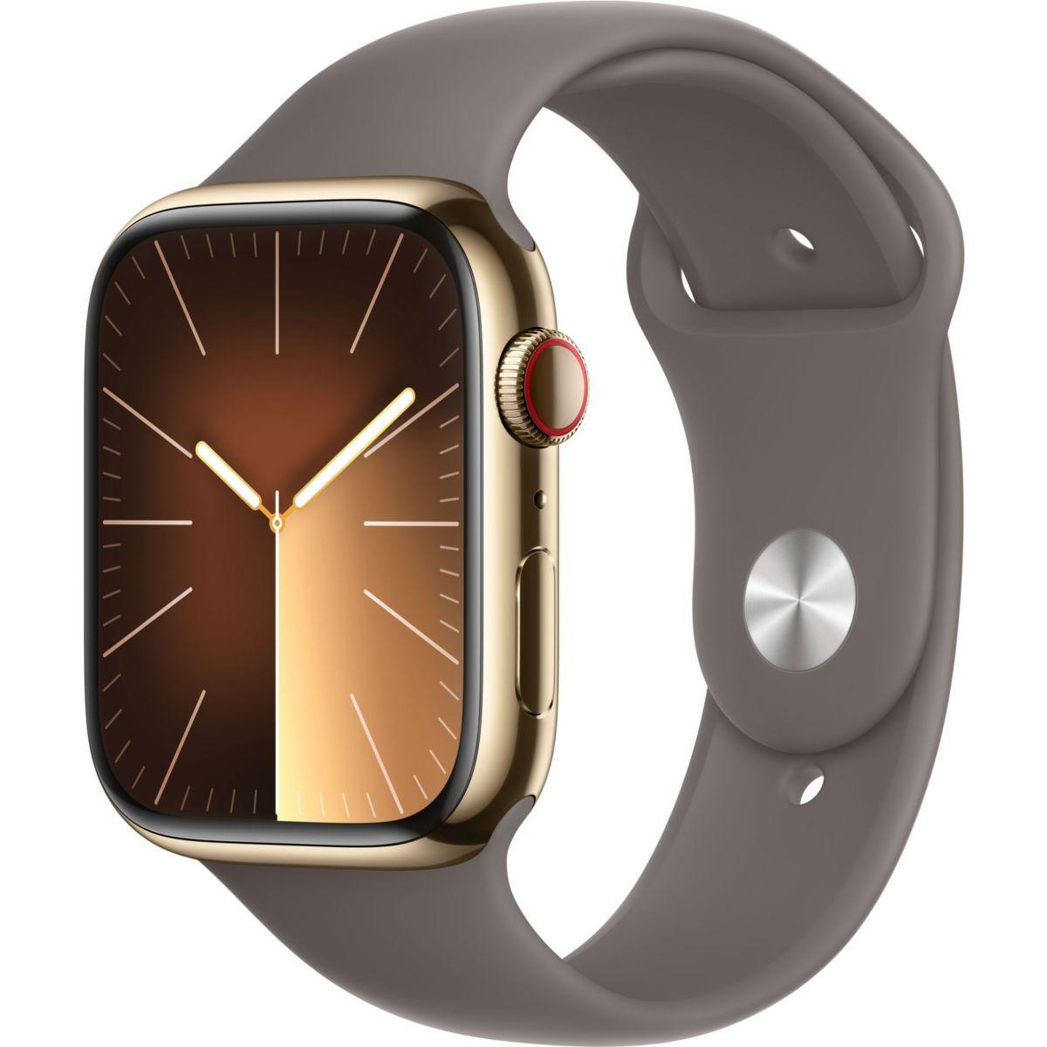 Voir la diapositive 1 : APPLE Montre connectée Serie 9 Cellular 45mm Acier/Or Argile M/L