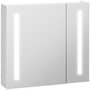 Voir la diapositive 1 : KLEANKIN Armoire de toilette miroir lumineux LED 2 portes 3 niv. blanc