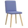 Voir la diapositive 3 : VIDAXL Chaises a manger lot de 4 bleu jean tissu