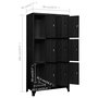 Voir la diapositive 6 : VIDAXL Armoire a casiers Noir 90x45x180 cm Acier
