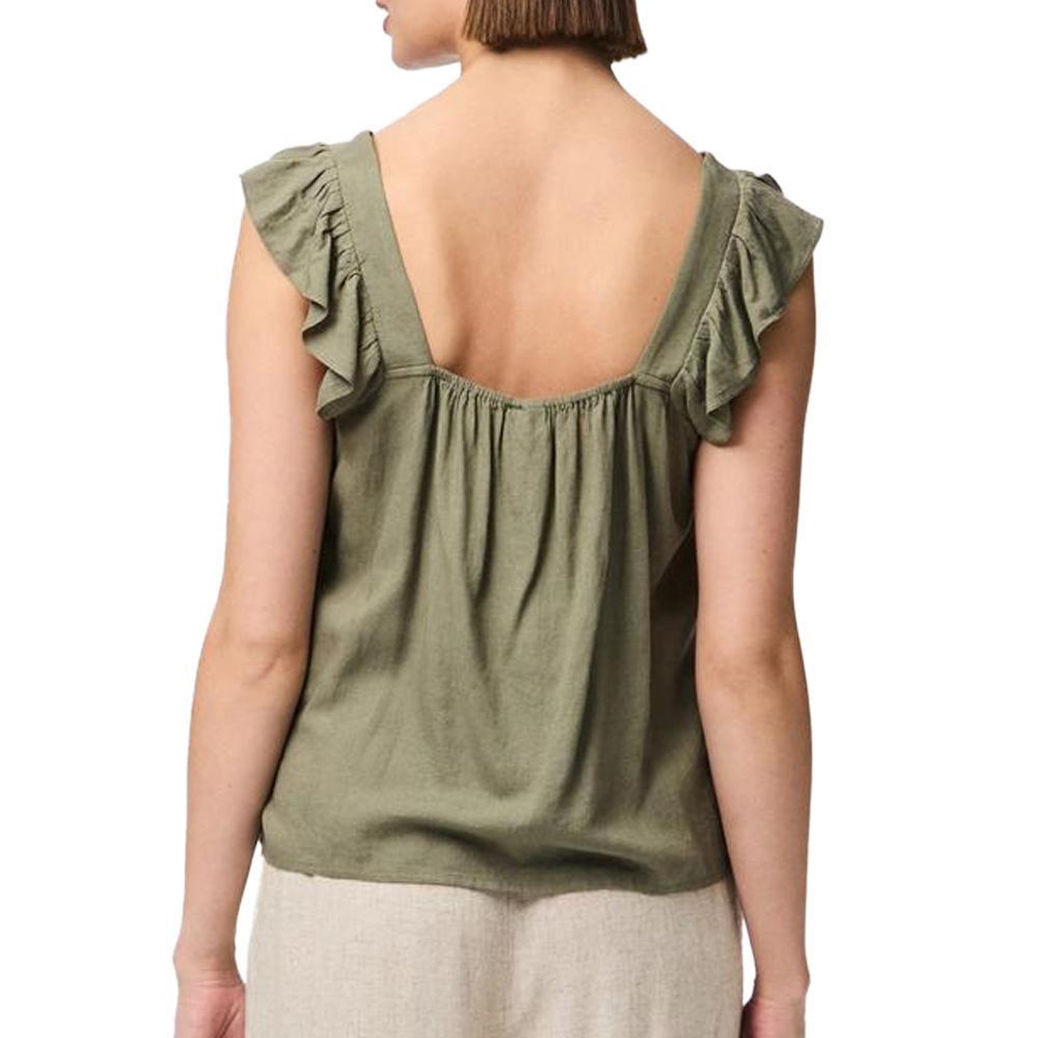 Voir la diapositive 2 : Pieces Débardeur Vert Femme Pieces Pia