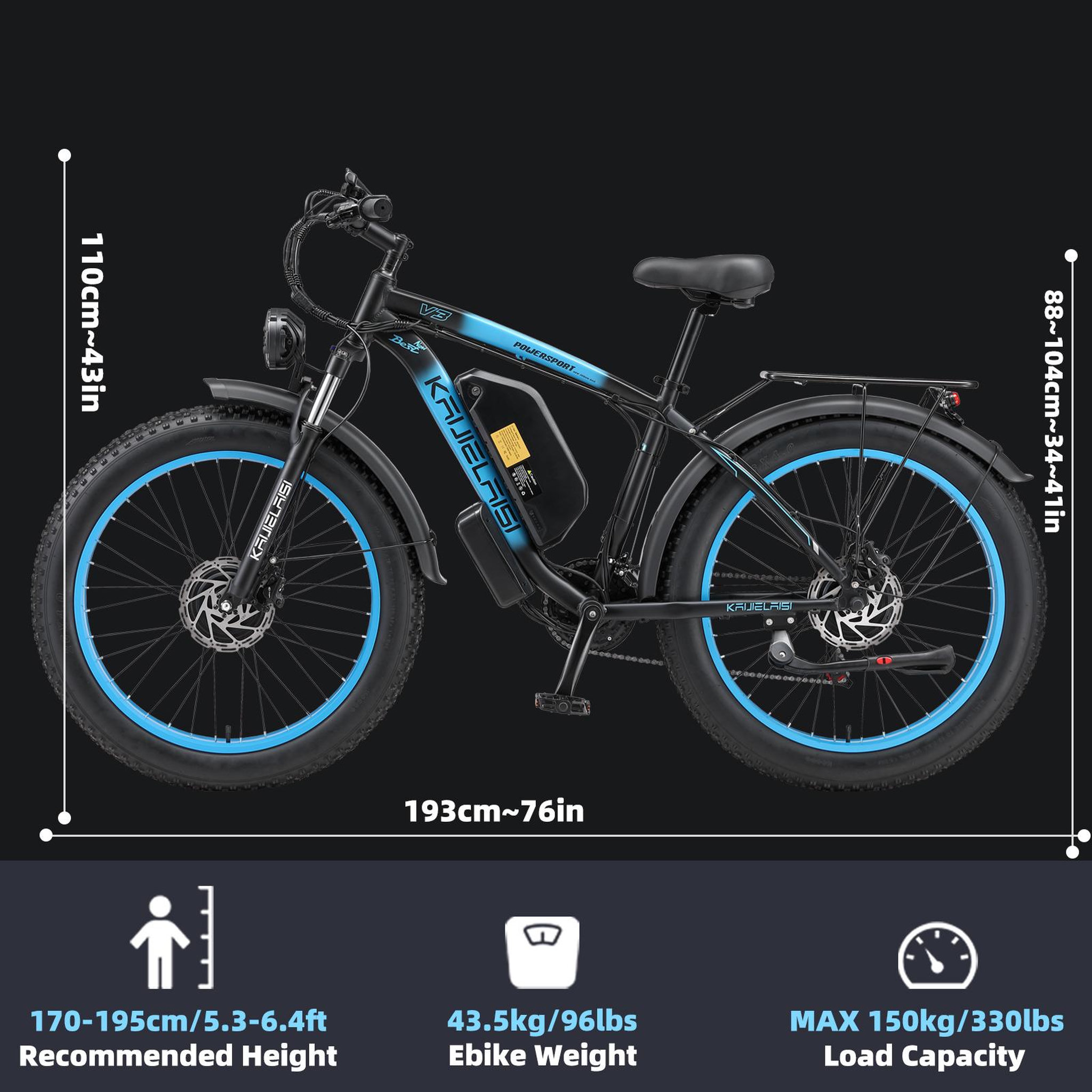 Voir la diapositive 3 : KAIJIELAISI Kaijielaisi v3 vélo électrique