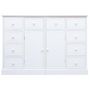 Voir la diapositive 2 : VIDAXL Buffet avec 10 tiroirs Blanc 113x30x79 cm Bois