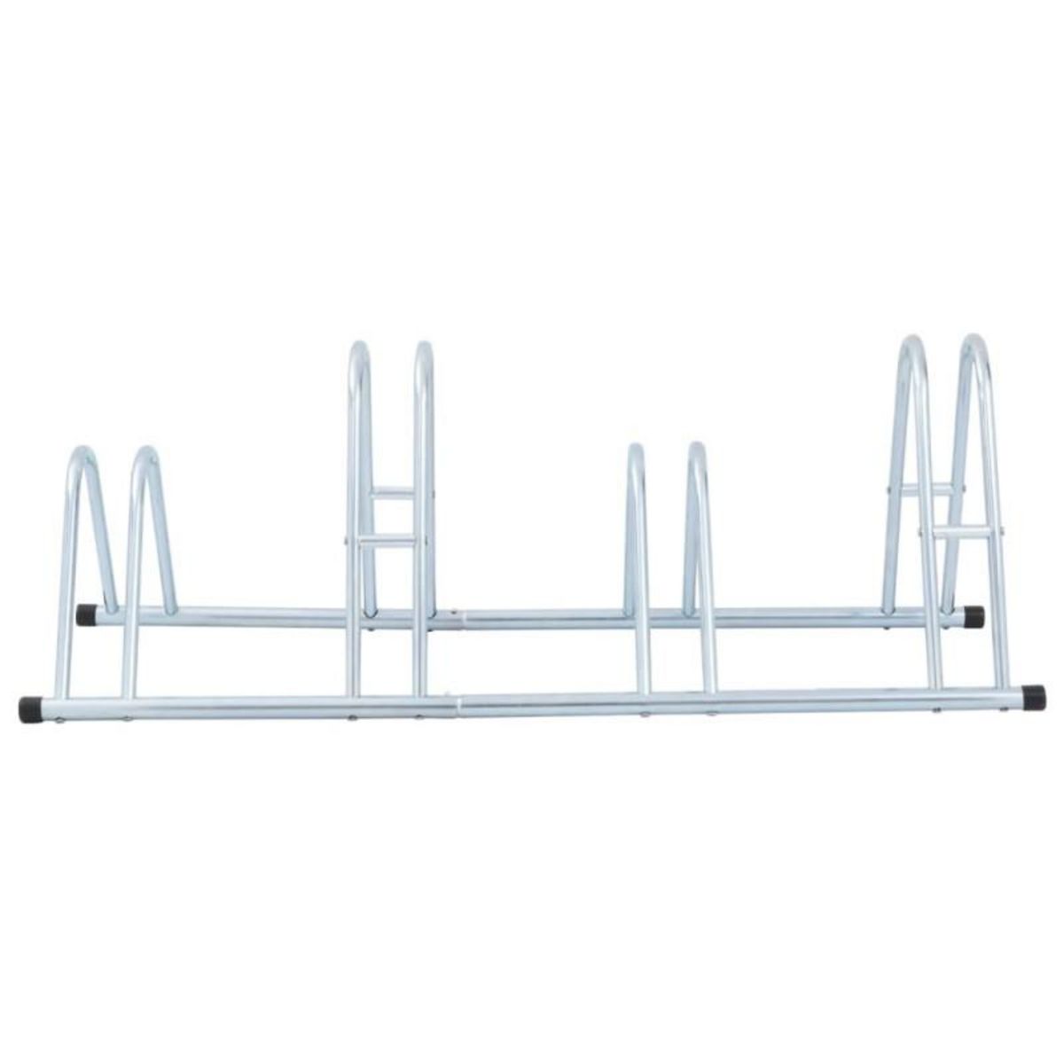 VIDAXL Support de vélo au sol autoportant pour 4 vélos acier galvanisé