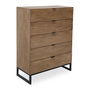 Voir la diapositive 1 : Paris Prix Commode 5 Tiroirs Design  Bolta  115cm Chêne Clair