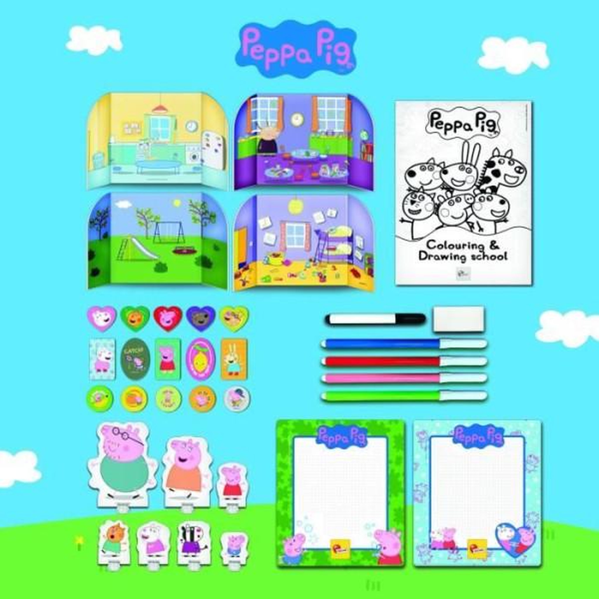 Voir la diapositive 3 : LISCIANI GIOCHI Sac a dos école de dessin peppa pig - lisciani