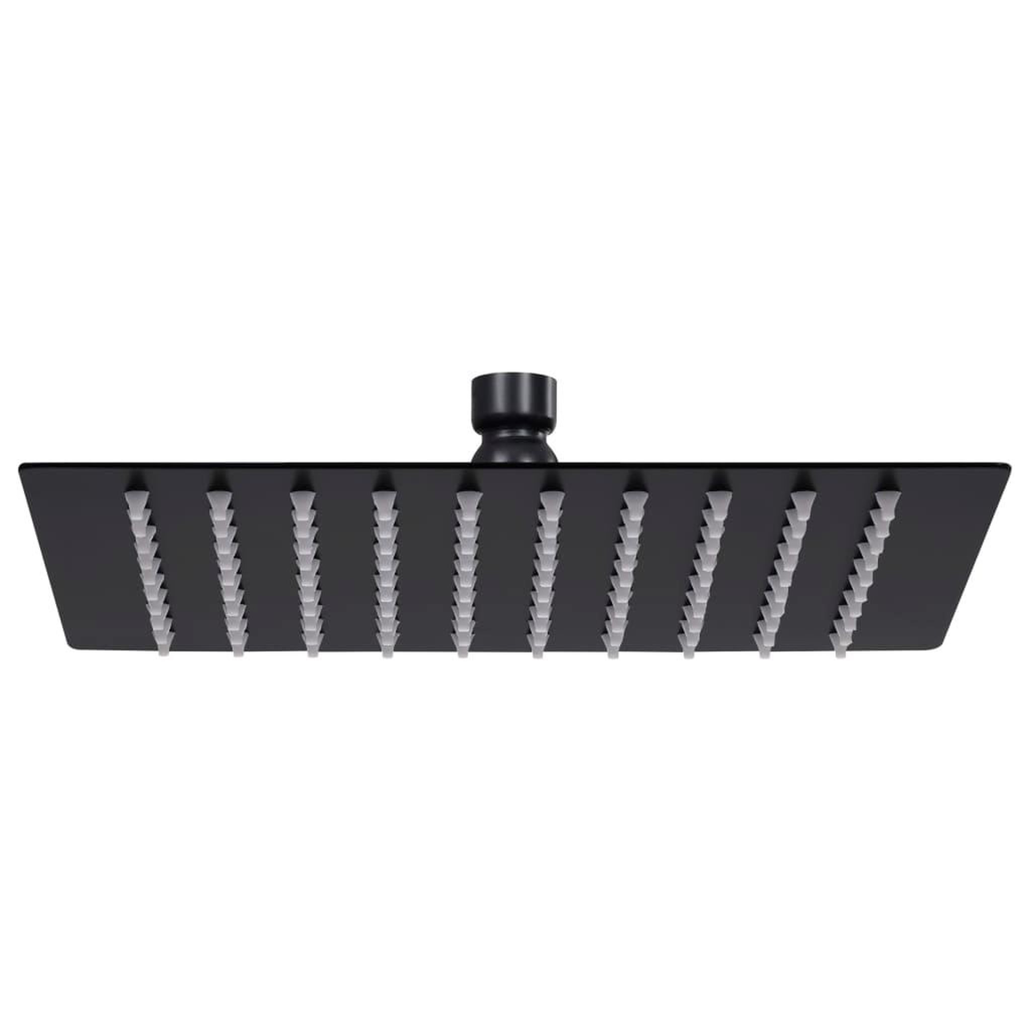 VIDAXL Pomme de douche pluie Acier inoxydable 20x20 cm Carree Noir