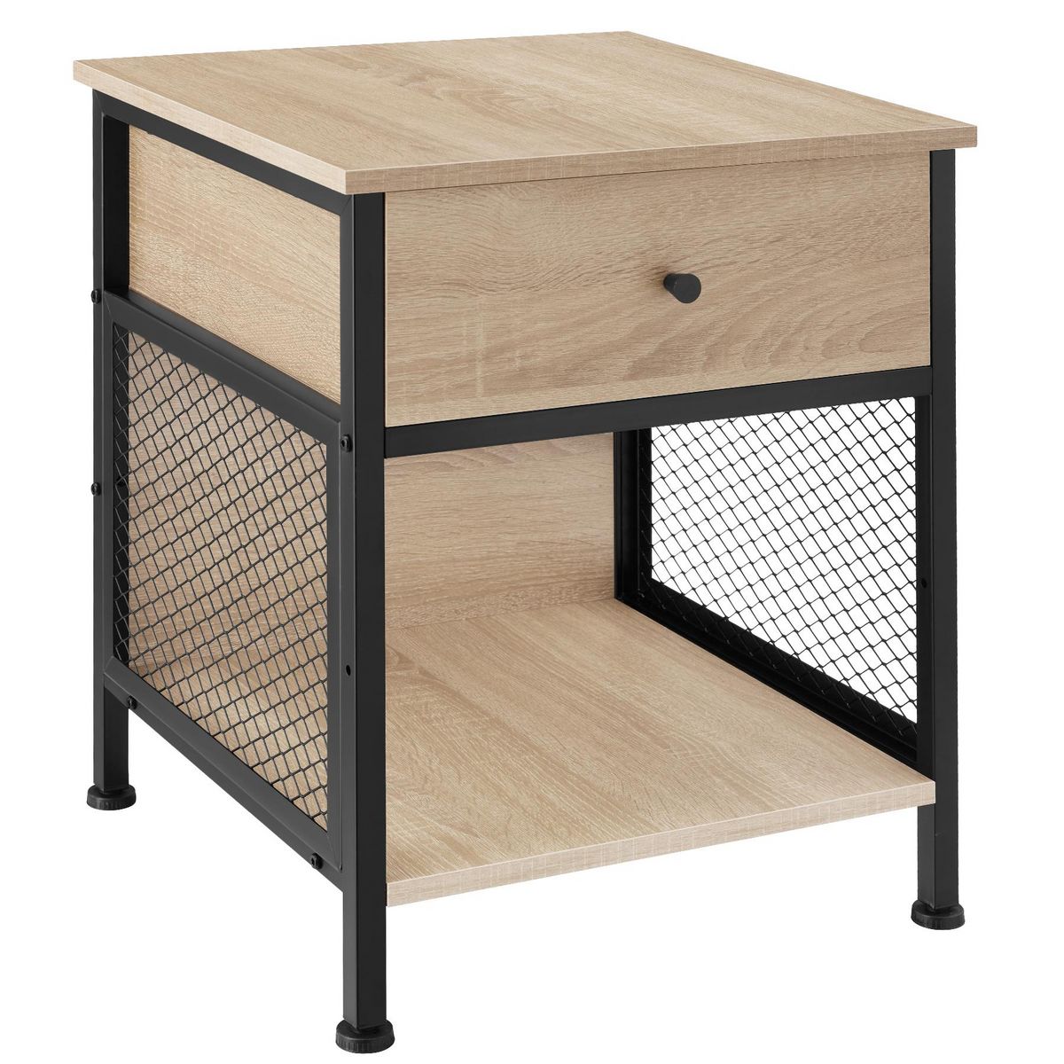 tectake Table de chevet Style industriel 45 x 46 x 555 cm