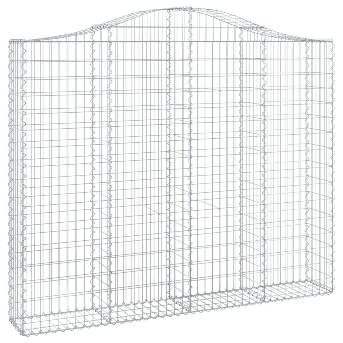 VIDAXL Paniers a gabions arques 2 pcs 200x30x160/180 cm Fer galvanise