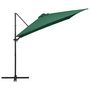 Voir la diapositive 4 : VIDAXL Parasol de jardin en porte-a-faux lumieres LED et mat en acier