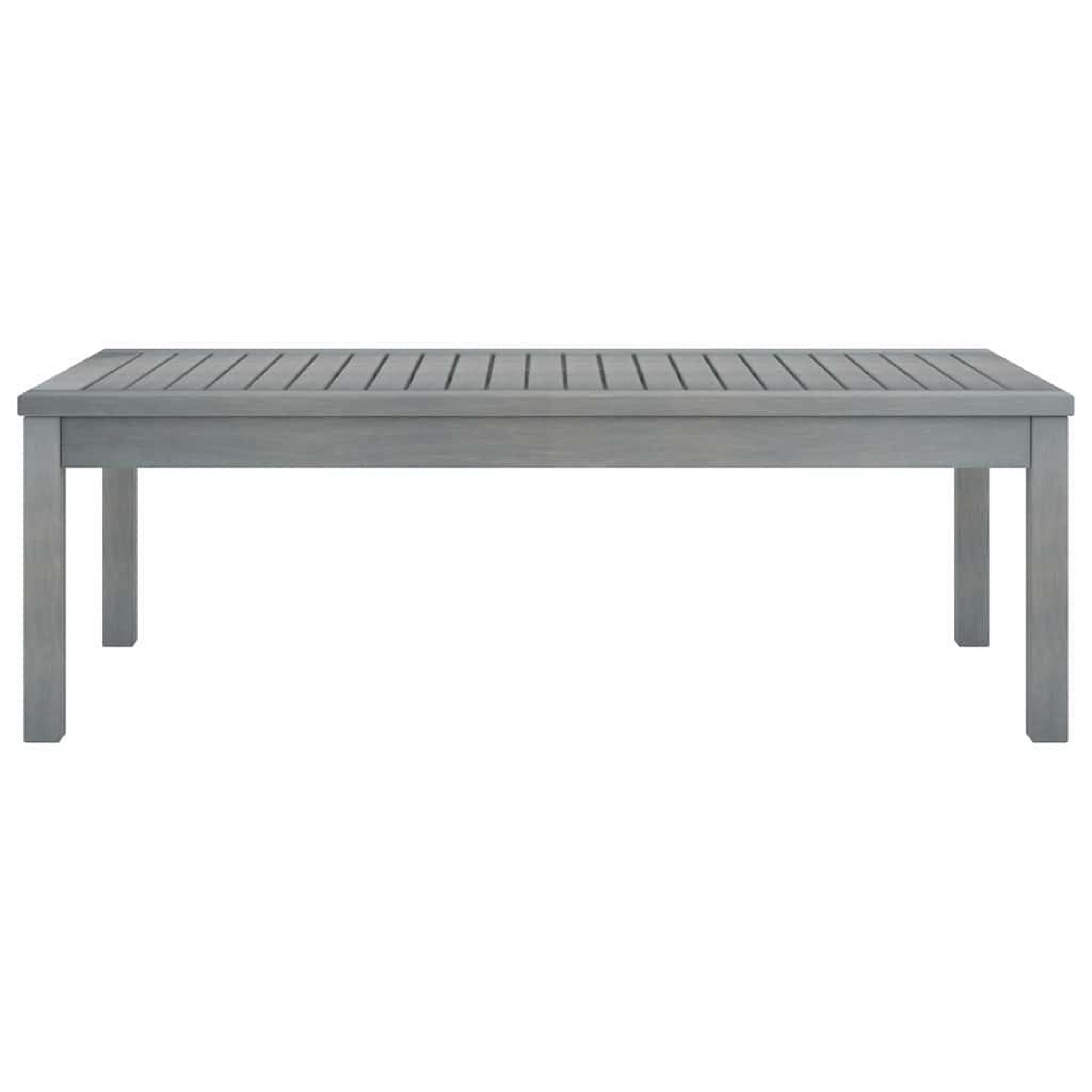 Voir la diapositive 2 : VIDAXL Table basse 100x50x33 cm gris bois d'acacia solide