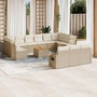 Voir la diapositive 1 : VIDAXL Salon de jardin avec coussins 14 pcs beige resine tressee