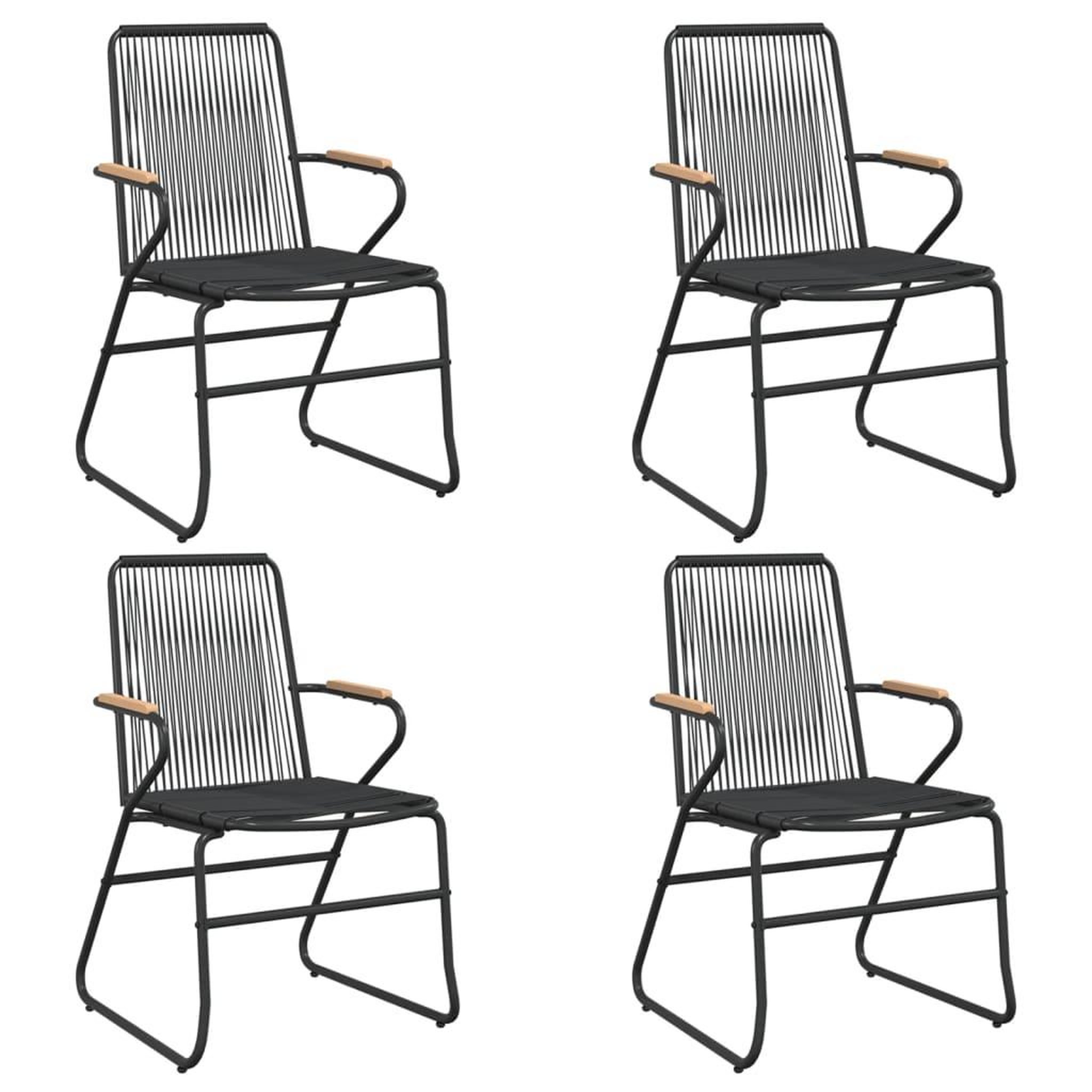 Voir la diapositive 4 : VIDAXL Ensemble a manger de jardin 5 pcs Noir Rotin PVC