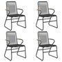 Voir la diapositive 4 : VIDAXL Ensemble a manger de jardin 5 pcs Noir Rotin PVC