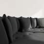 Voir la diapositive 6 : LISA DESIGN Onyx - canapé droit 4 places avec double méridienne - assise profonde - en velours côtelé
