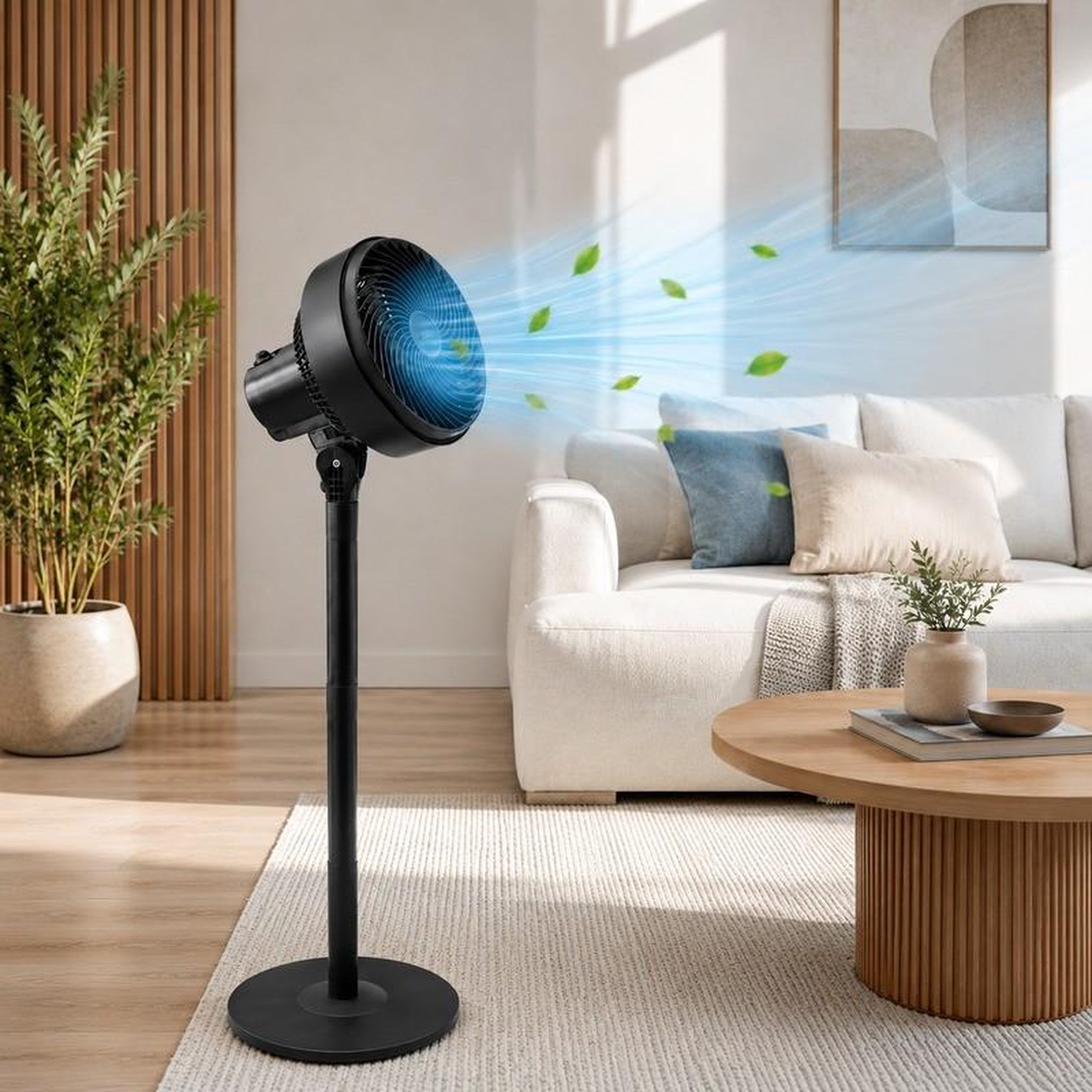 Voir la diapositive 3 : Ventilateur sur pied 65 w – 3 vitesses - oscillation et hauteur réglable