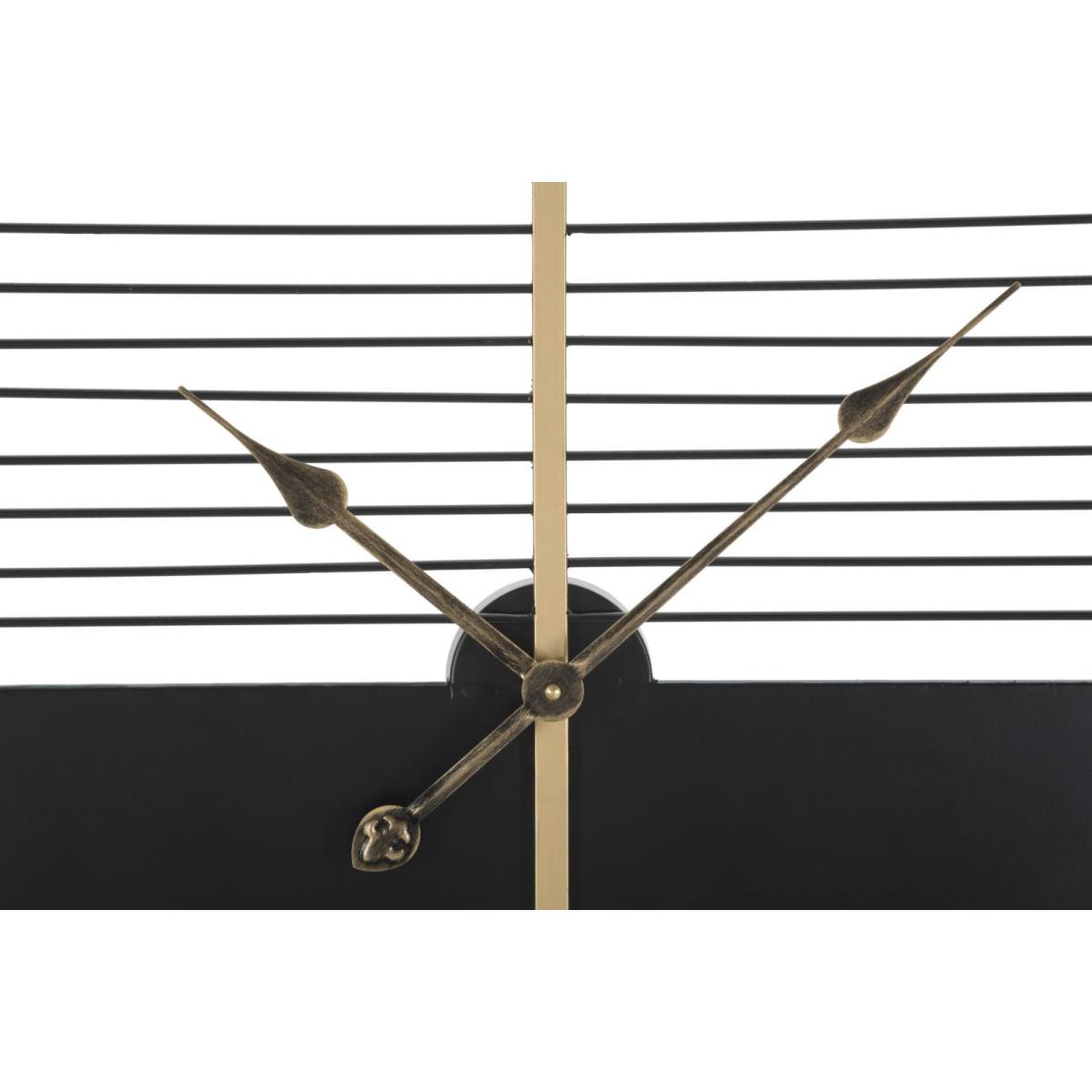 Voir la diapositive 2 : Paris Prix Horloge murale en métal  glam stick  60cm noir & or