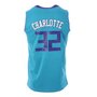  Charlotte 32 Maillot de basket Bleu Homme Sport Zone