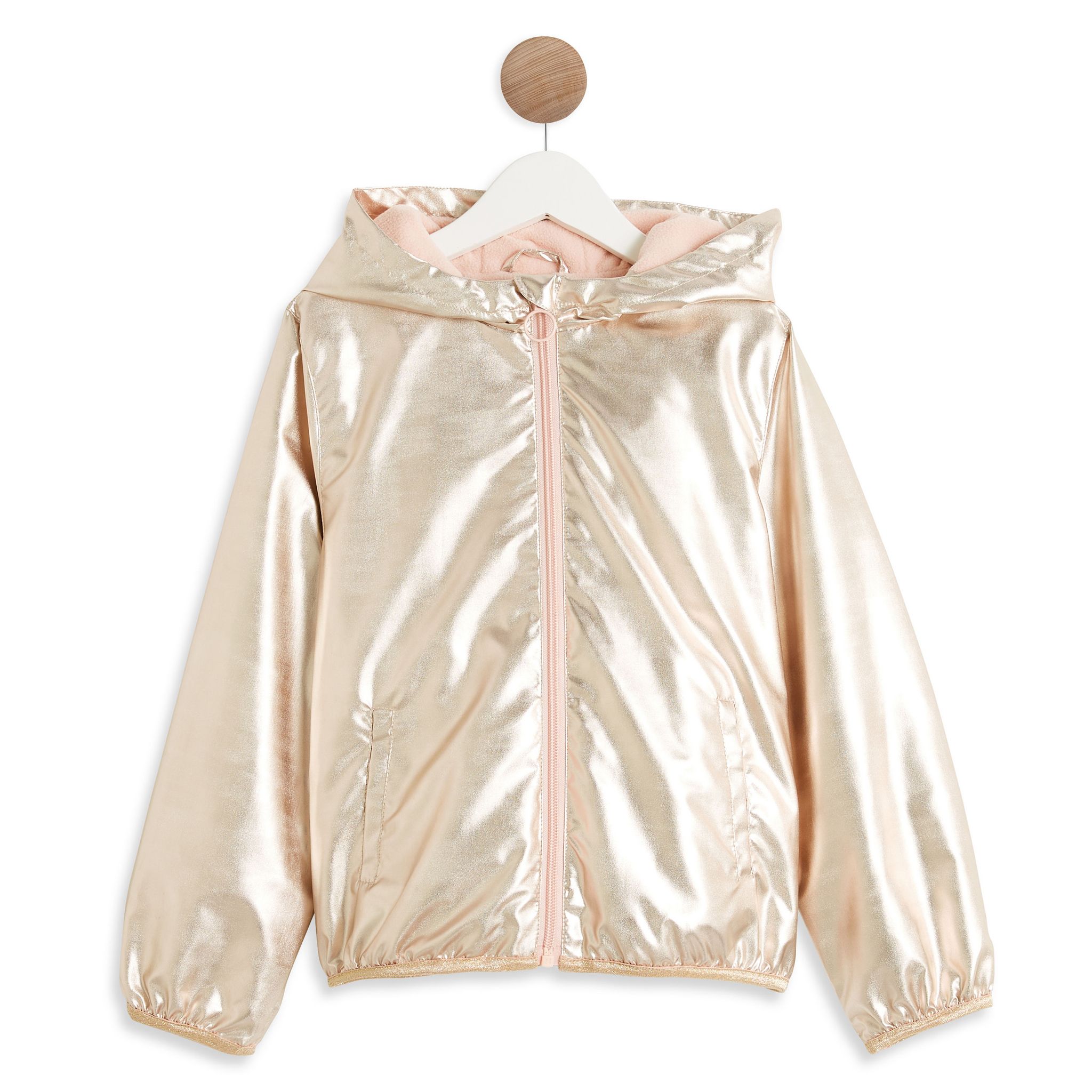 impermeable fille zippe sur lavant avec capuche multicolore blousons et