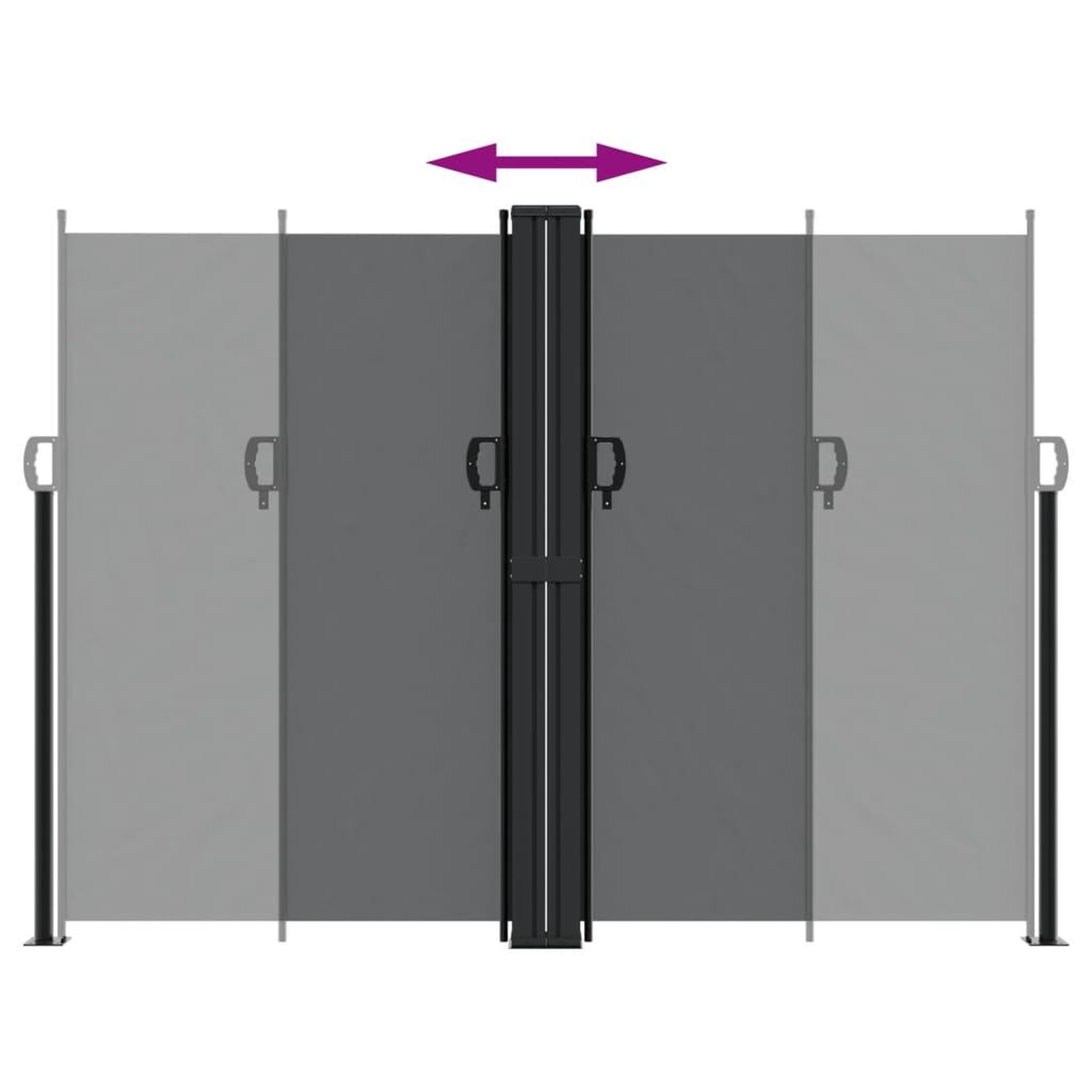 Voir la diapositive 5 : VIDAXL Auvent lateral retractable noir 180x1000 cm