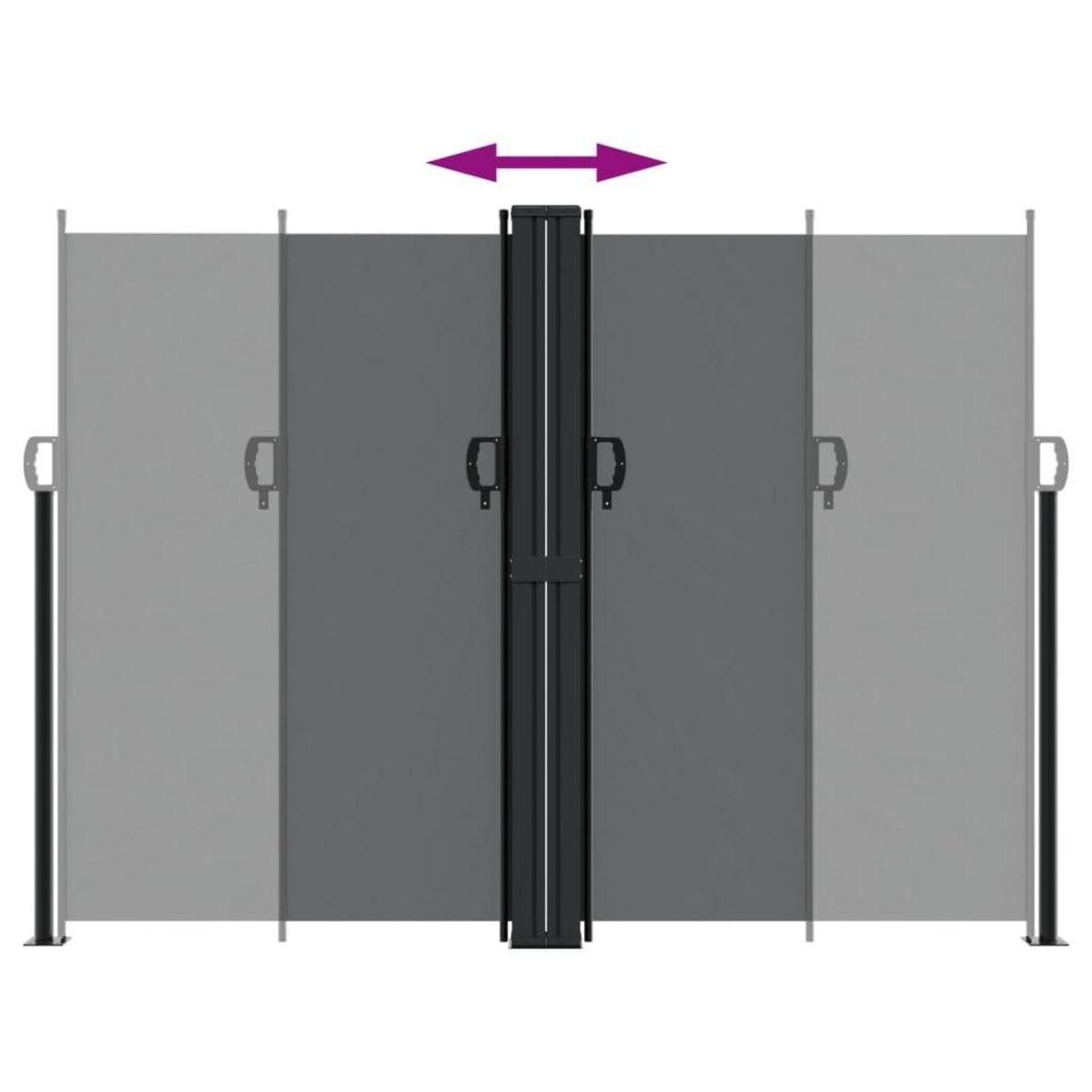 VIDAXL Auvent lateral retractable noir 180x1000 cm