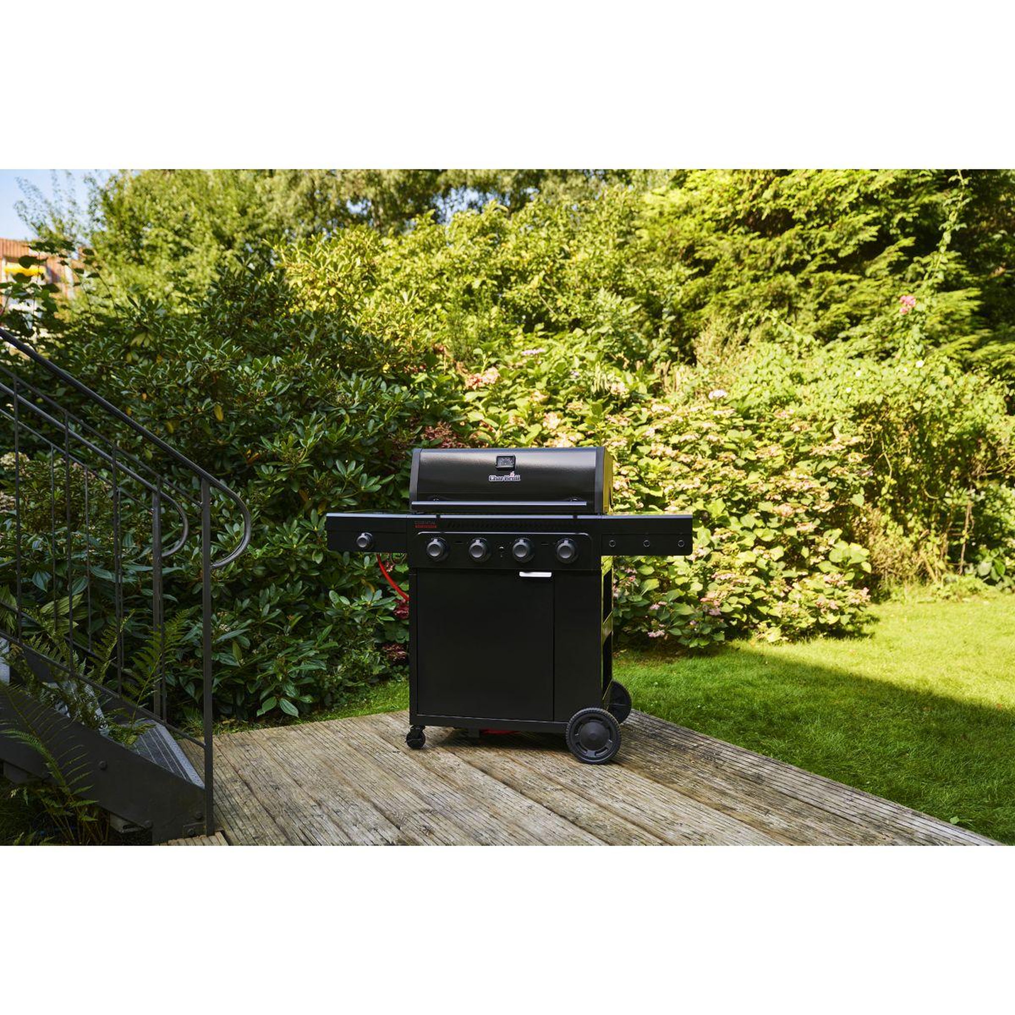 Voir la diapositive 4 : CHAR BROIL Barbecue gaz essential 4g, sur chariot, 5 brûleurs dont 1 latéral, surface de cuisson 72 x 46 cm