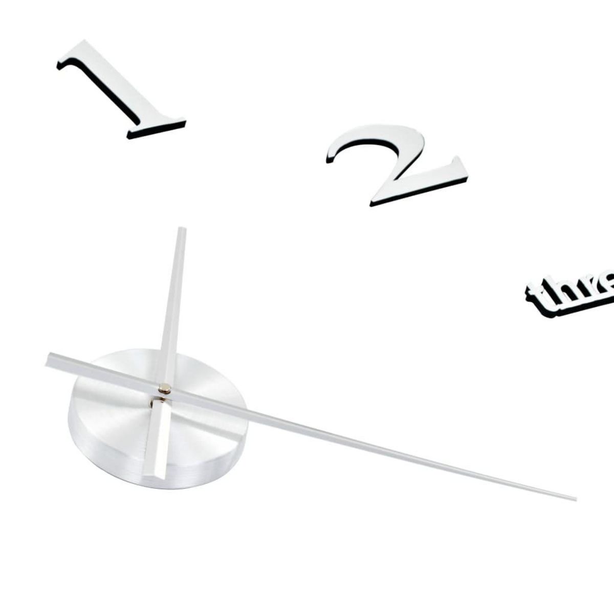 VIDAXL Horloge murale 3D Design moderne 100 cm XXL Argente