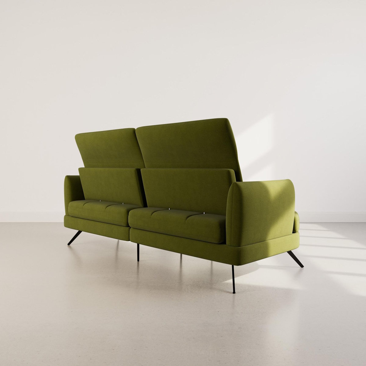 LISA DESIGN Terry - canapé d'angle gauche 4 places avec têtières réglables en tissu texturé